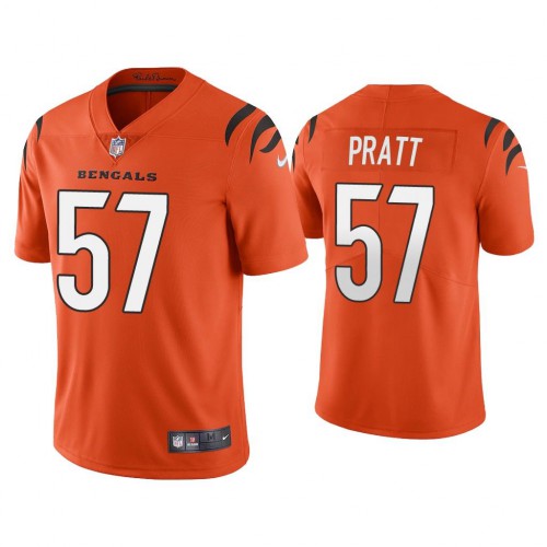Cincinnati Bengals #57 Germaine Pratt Orange Men's Alternate Vapor Limited Jersey Men's