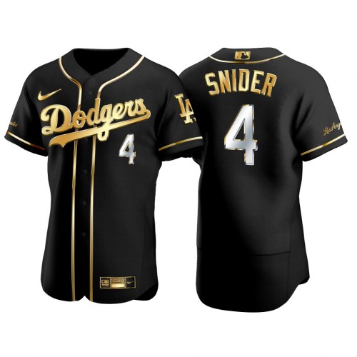 Los Angeles Los Angeles Dodgers #4 Duke Snider Men's Authentic 2021 Gold Program Jersey Black Men's