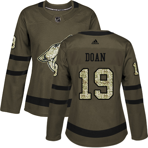 Adidas Arizona Coyotes #19 Shane Doan Green Salute to Service Women's Stitched Jersey Womens