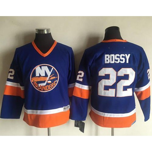 New York Islanders #22 Mike Bossy Light Blue CCM Throwback Stitched Youth Jersey Youth