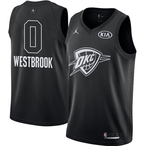 Oklahoma City Thunder #0 Russell Westbrook Black Youth Jordan Swingman 2018 All-Star Game Jersey Youth
