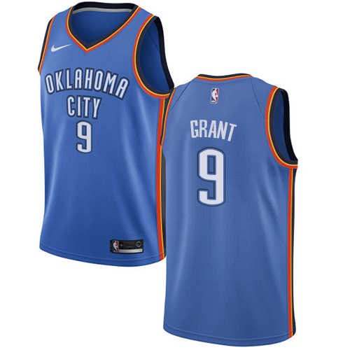 Oklahoma City Thunder #9 Jerami Grant Blue Swingman Icon Edition Jersey Mens