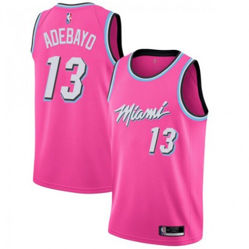 Miami Heat #13 Bam Adebayo Pink Womens Swingman Earned Edition Jersey Womens