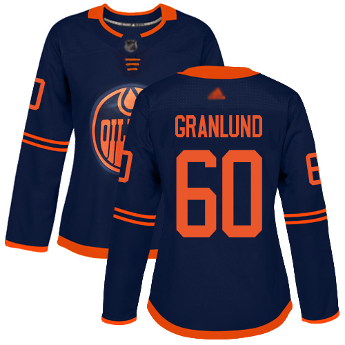 Adidas Edmonton Oilers #60 Markus Granlund Navy Alternate Authentic Women's Stitched Jersey Womens