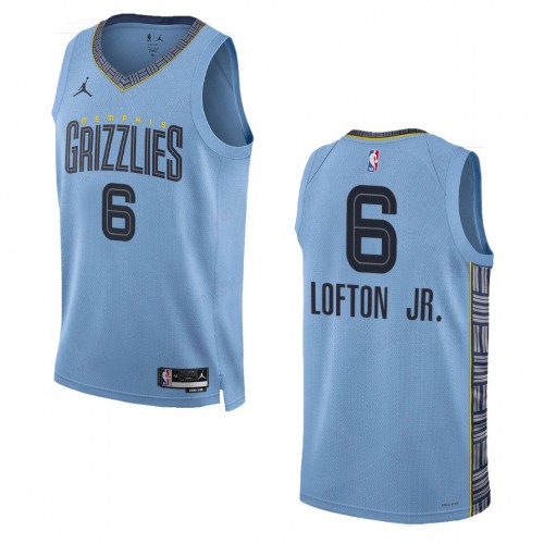 Memphis Memphis Grizzlies #6 Kenneth Lofton Jr. Blue Mens 2022-23 Statement Edition Jersey Mens