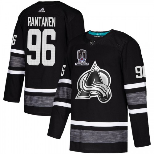 Adidas Colorado Avalanche #96 Mikko Rantanen Black Youth 2022 Stanley Cup Champions Authentic All-Star Stitched Jersey Youth