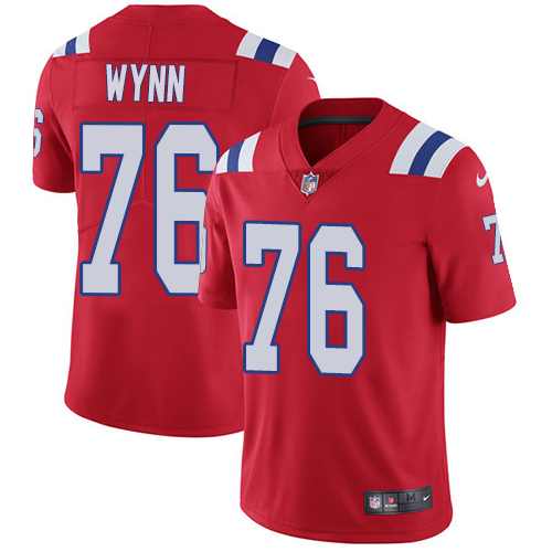 New England Patriots #76 Isaiah Wynn Red Alternate Men's Stitched Vapor Untouchable Limited Jersey Men's