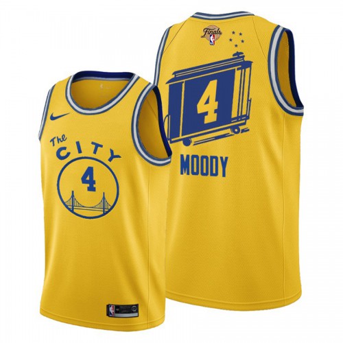 Golden State Warriors #4 Moses Moody Gold Youth 2022 Finals Jersey Youth