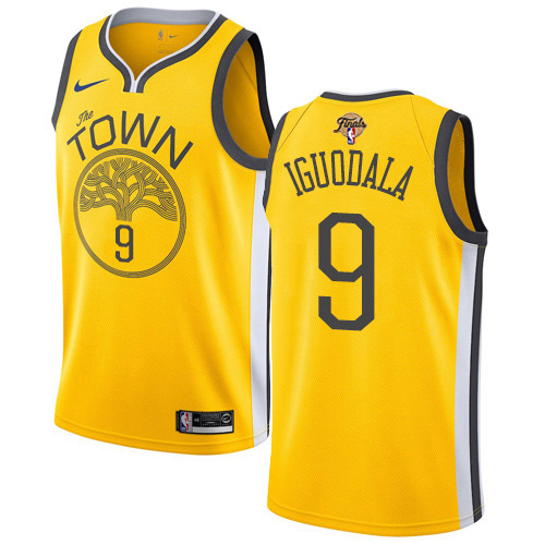 Golden State Warriors #9 Andre Iguodala Gold 2022 Finals Swingman Earned Edition Jersey Mens