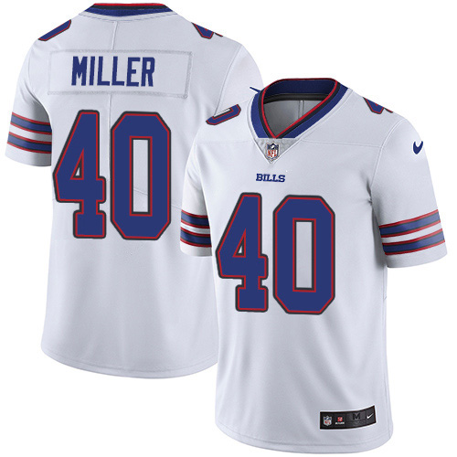Bills #40 Von Miller White Youth Stitched Vapor Untouchable Limited Jersey