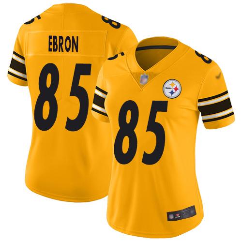 Pittsburgh Steelers #85 Eric Ebron Gold Women's Stitched Limited Inverted Legend Jersey Womens