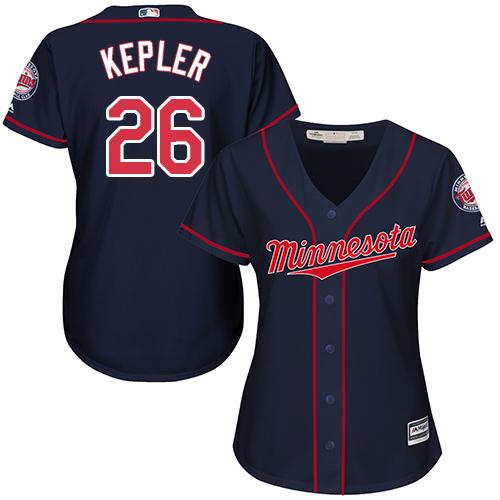 Minnesota Twins #26 Max Kepler Navy Blue Alternate Women's Stitched Jersey Womens