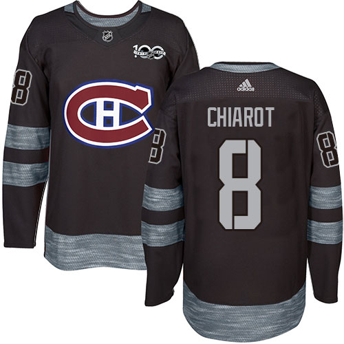 Adidas Montreal Canadiens #8 Ben Chiarot Black 1917-2017 100th Anniversary Stitched Jersey Men's