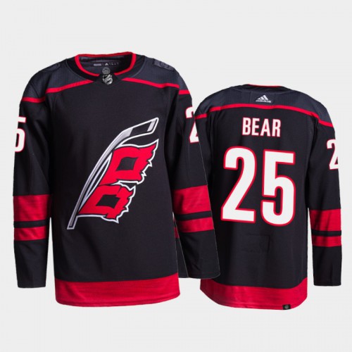 Adidas Carolina Hurricanes #25 Ethan Bear Men's 2021-22 Alternate Authentic Jersey - Black Men's