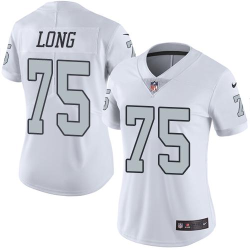 Las Vegas Raiders #75 Howie Long White Women's Stitched Limited Rush Jersey Womens