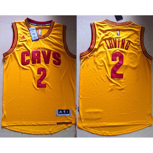Cleveland Cavaliers #2 Kyrie Irving Yellow Alternate Stitched Jersey Mens