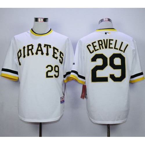 Pittsburgh Pirates #29 Francisco Cervelli White Alternate 2 Cool Base Stitched Jersey Men's