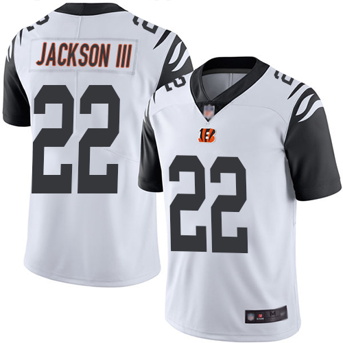 Cincinnati Bengals #22 William Jackson III White Youth Stitched Limited Rush Jersey Youth