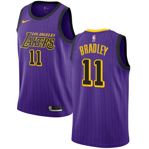 Los Angeles Lakers #11 Avery Bradley Purple Swingman City Edition 2018/19 Jersey Mens