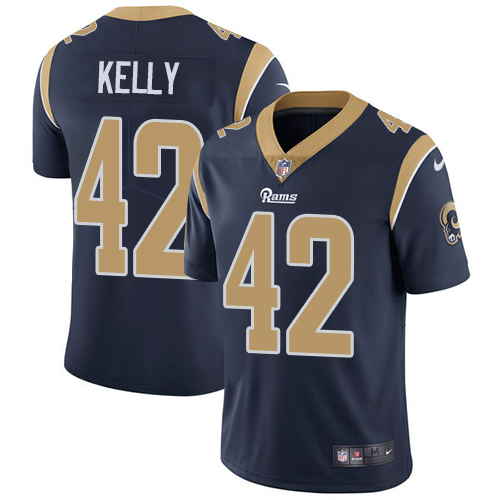Los Angeles Rams #42 John Kelly Navy Blue Team Color Men's Stitched Vapor Untouchable Limited Jersey Men's