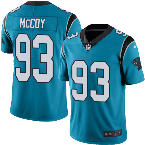 Carolina Panthers #93 Gerald McCoy Blue Men's Stitched Limited Rush Jersey Men's