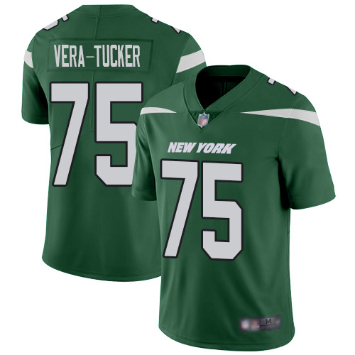 New York Jets #75 Alijah Vera-Tucker Green Team Color Youth Stitched Vapor Untouchable Limited Jersey Youth