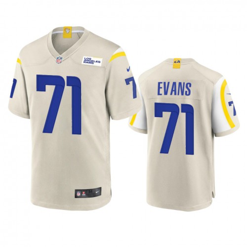 Los Angeles Los Angeles Rams #71 Bobby Evans Men's Game Jersey - Bone Men's