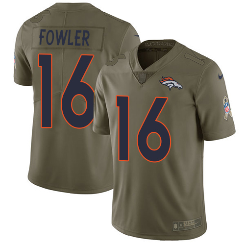 Denver Broncos #16 Bennie Fowler Olive Men's Stitched Limited 2017 Salute to Service Jersey Men's