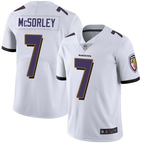 Baltimore Ravens #7 Trace McSorley White Youth Stitched Vapor Untouchable Limited Jersey Youth