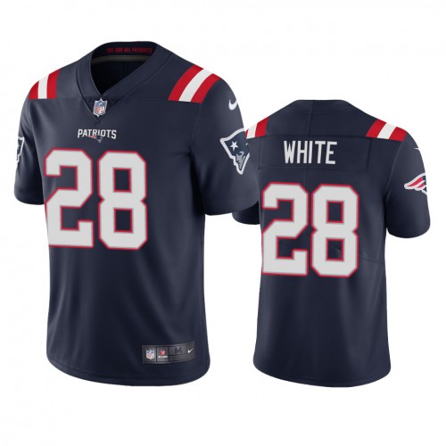 New England New England Patriots #28 James White Men's Navy 2020 Vapor Limited Jersey Men's