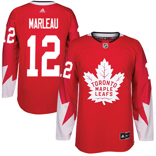 Adidas Maple Toronto Maple Leafs #12 Patrick Marleau Red Team Canada Authentic Stitched Jersey Men's