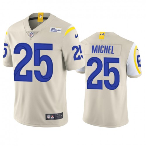 Los Angeles Los Angeles Rams #25 Sony Michel Men's Vapor Limited Jersey - Bone Men's