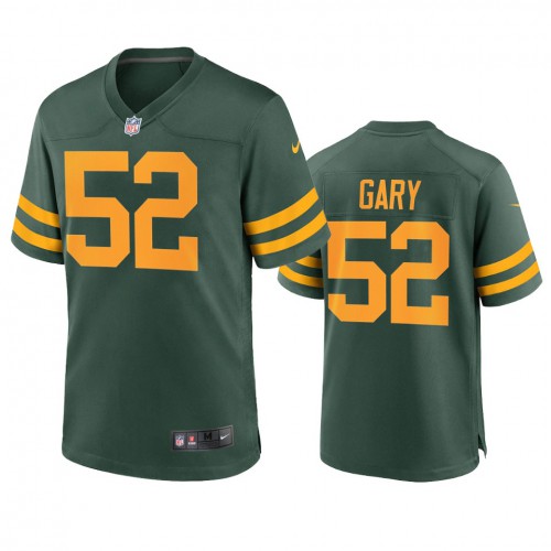 Green Bay Green Bay Packers #52 Rashan Gary Men's Alternate Game Player Jersey - Green Men's