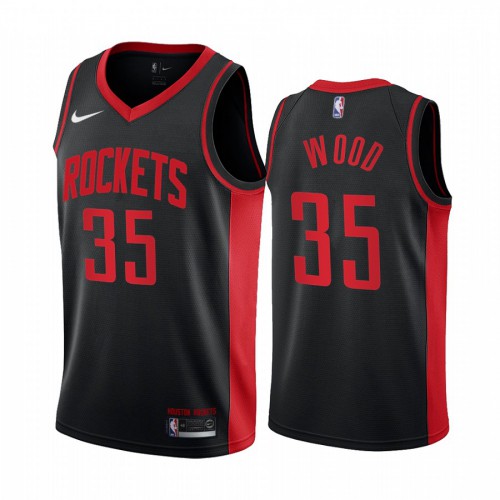 Houston Houston Rockets #35 Christian Wood Black Womens Swingman 2020-21 Earned Edition Jersey Womens