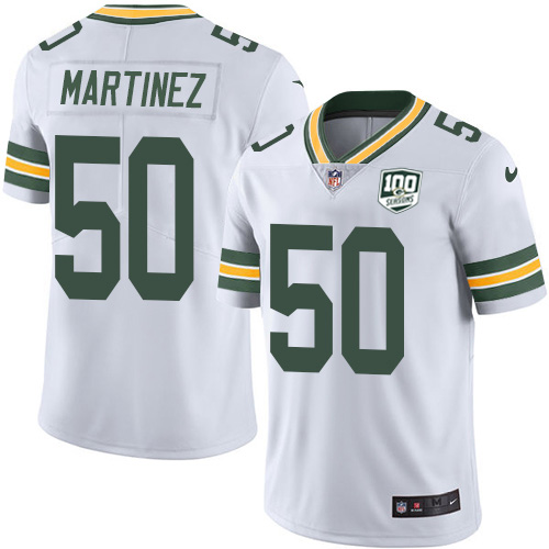 Green Bay Packers #50 Blake Martinez White Men's 100th Season Stitched Vapor Untouchable Limited Jersey Men's