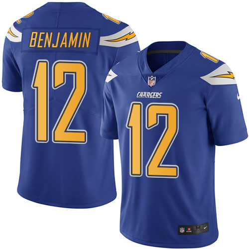Los Angeles Chargers #12 Travis Benjamin Electric Blue Youth Stitched Limited Rush Jersey Youth