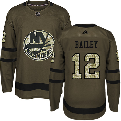Adidas New York Islanders #12 Josh Bailey Green Salute to Service Stitched Jersey Men's