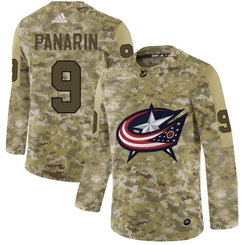 Adidas Columbus Blue Jackets #9 Artemi Panarin Camo Authentic Stitched Jersey Men's