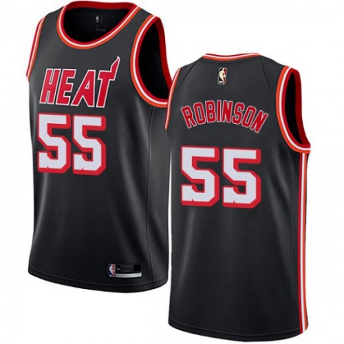 Miami Heat #55 Duncan Robinson Black Womens Swingman Hardwood Classics Jersey Womens