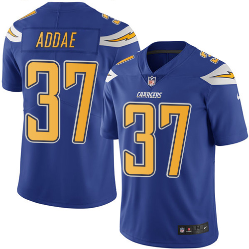 Los Angeles Chargers #37 Jahleel Addae Electric Blue Men's Stitched Limited Rush Jersey Men's