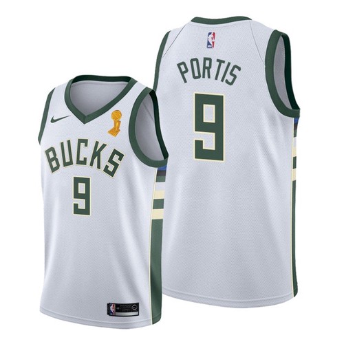 Milwaukee Bucks #9 Bobby Portis Youth 2021 Finals Champions Swingman Association Edition Jersey White Youth