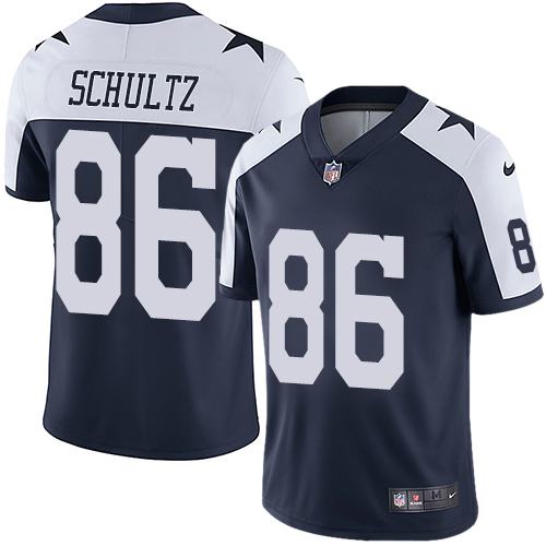 Dallas Cowboys #86 Dalton Schultz Navy Blue Thanksgiving Men's Stitched Vapor Untouchable Limited Throwback Jersey Men's