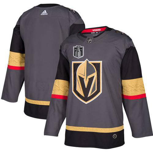 Adidas Golden Knights Blank Grey Youth 2023 Stanley Cup Final Patch Home Authentic Stitched Jersey