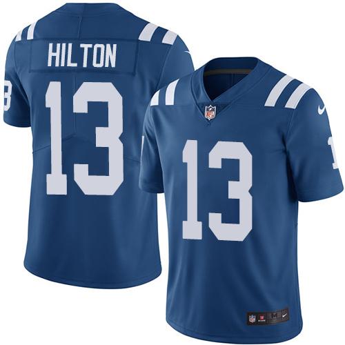 Colts #13 T.Y. Hilton Royal Blue Team Color Youth Stitched Vapor Untouchable Limited Jersey