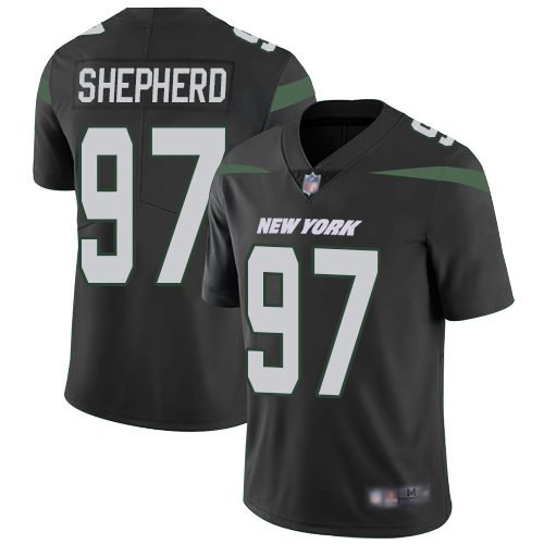 New York Jets #97 Nathan Shepherd Black Alternate Men's Stitched Vapor Untouchable Limited Jersey Men's