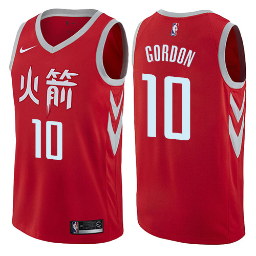 Houston Rockets #10 Eric Gordon Red Swingman City Edition Jersey Mens