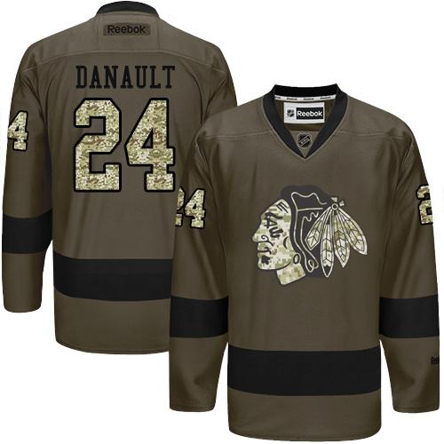 Chicago Blackhawks #24 Phillip Danault Green Salute to Service Stitched Jersey Men's