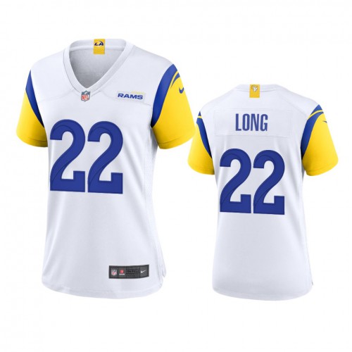 Los Angeles Los Angeles Rams #22 David Long Women's Alternate Game Jersey - White Womens