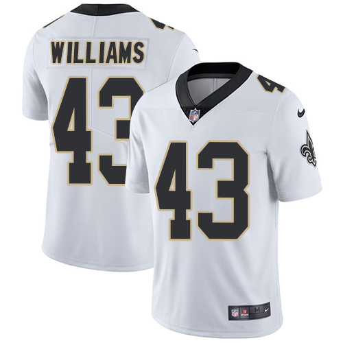 New Orleans Saints #43 Marcus Williams White Youth Stitched Vapor Untouchable Limited Jersey Youth