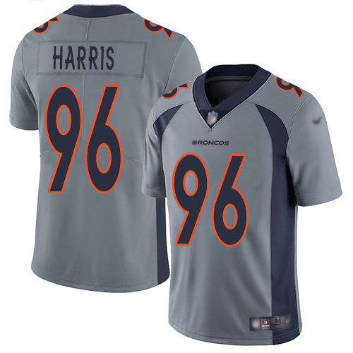 Denver Broncos #96 Shelby Harris Gray Youth Stitched Limited Inverted Legend Jersey Youth